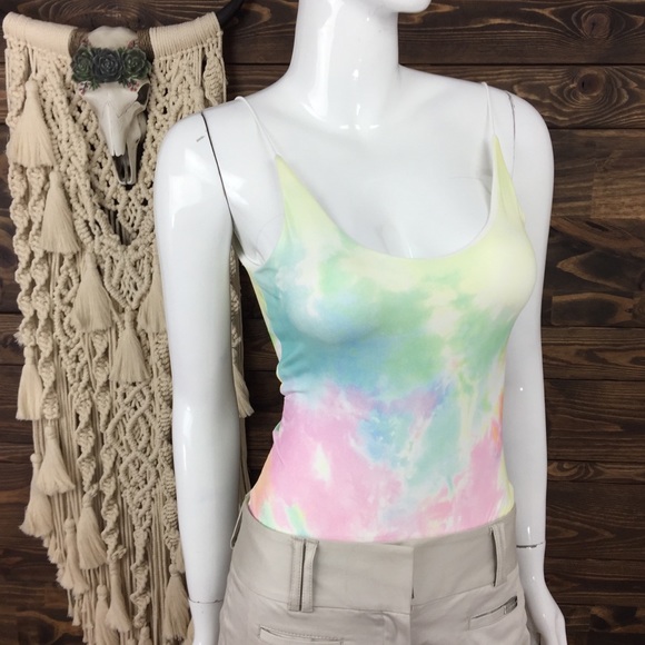 gaze Tops - Gaze | Multicolored Tie Dye Bodysuit
